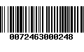 Código de Barras 0072463000248