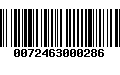 Código de Barras 0072463000286