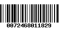 Código de Barras 0072468011829