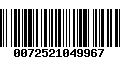 Código de Barras 0072521049967