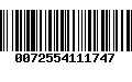 Código de Barras 0072554111747