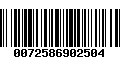 Código de Barras 0072586902504