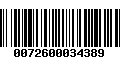 Código de Barras 0072600034389