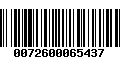 Código de Barras 0072600065437