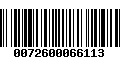 Código de Barras 0072600066113