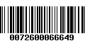 Código de Barras 0072600066649