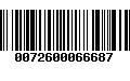 Código de Barras 0072600066687