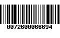 Código de Barras 0072600066694