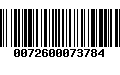 Código de Barras 0072600073784