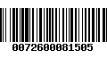 Código de Barras 0072600081505