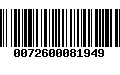 Código de Barras 0072600081949