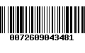 Código de Barras 0072609043481