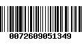 Código de Barras 0072609051349