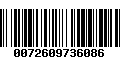 Código de Barras 0072609736086