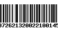 Código de Barras 00726213200221001454