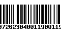 Código de Barras 00726230400119001192