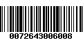 Código de Barras 0072643006008