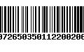 Código de Barras 00726503501122002060