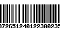 Código de Barras 00726512401223002359