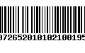 Código de Barras 00726520101021001958