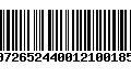 Código de Barras 00726524400121001858