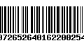 Código de Barras 00726526401622002540