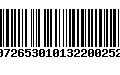 Código de Barras 00726530101322002521