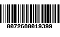 Código de Barras 0072680019399