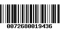 Código de Barras 0072680019436