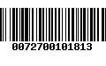 Código de Barras 0072700101813