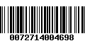 Código de Barras 0072714004698