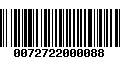 Código de Barras 0072722000088