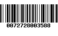 Código de Barras 0072728003588