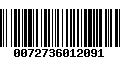 Código de Barras 0072736012091