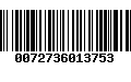 Código de Barras 0072736013753