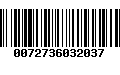 Código de Barras 0072736032037