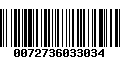 Código de Barras 0072736033034