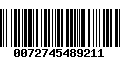 Código de Barras 0072745489211