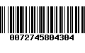 Código de Barras 0072745804304