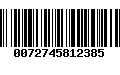 Código de Barras 0072745812385