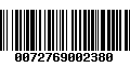 Código de Barras 0072769002380