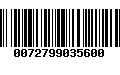 Código de Barras 0072799035600