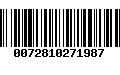 Código de Barras 0072810271987