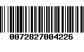 Código de Barras 0072827004226