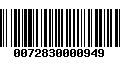 Código de Barras 0072830000949