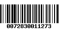 Código de Barras 0072830011273