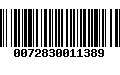 Código de Barras 0072830011389