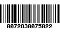 Código de Barras 0072830075022