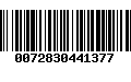 Código de Barras 0072830441377