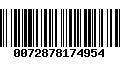 Código de Barras 0072878174954